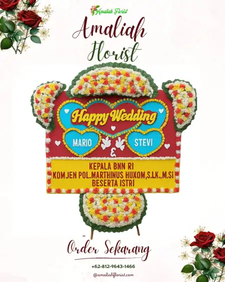 Papan Bunga Pernikahan Desakolot